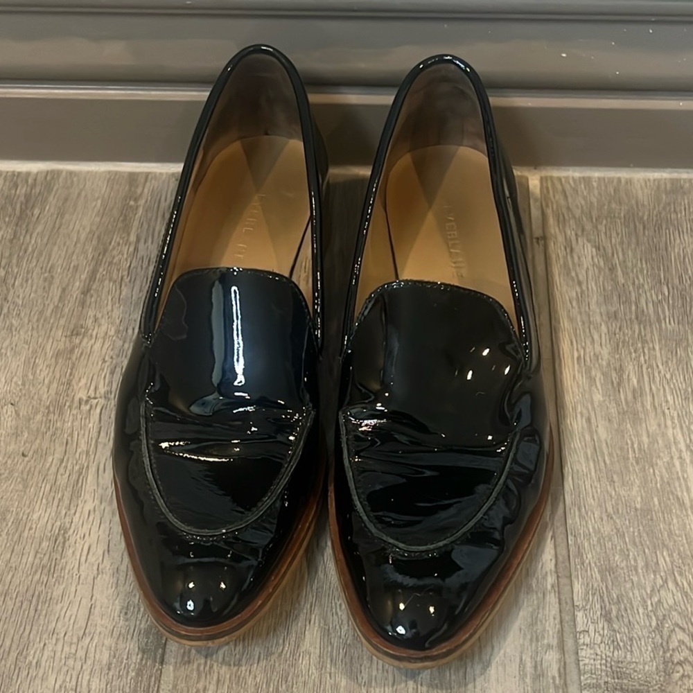 Everlane Black Patent Loafers size 9 1/2